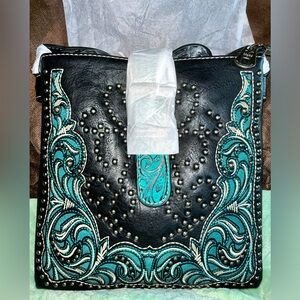MONTANA WEST CUT-OUT FLORAL STONE CONCHO CONCEALED/CARRY TOTE